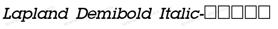 Lapland Demibold Italic字体转换
